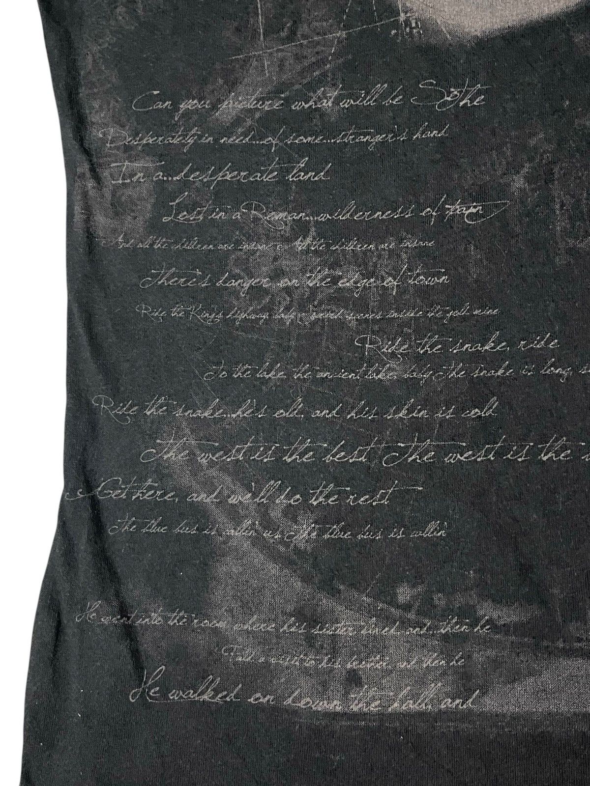 In The Attic IN THE ATTIC Changeabi Design Faded Style Punk Poem Tshirt Size US L / EU 52-54 / 3 - 13 Thumbnail