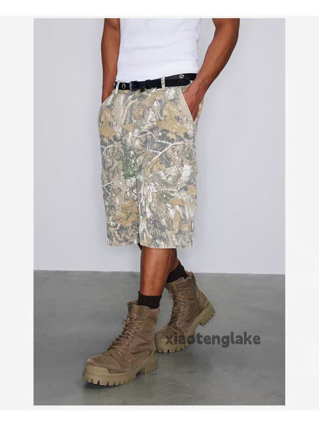 Designer × Vintage Unisex outdoor real tree camo skate hiphop cargo shorts Size US 32 / EU 48 - 5 Thumbnail