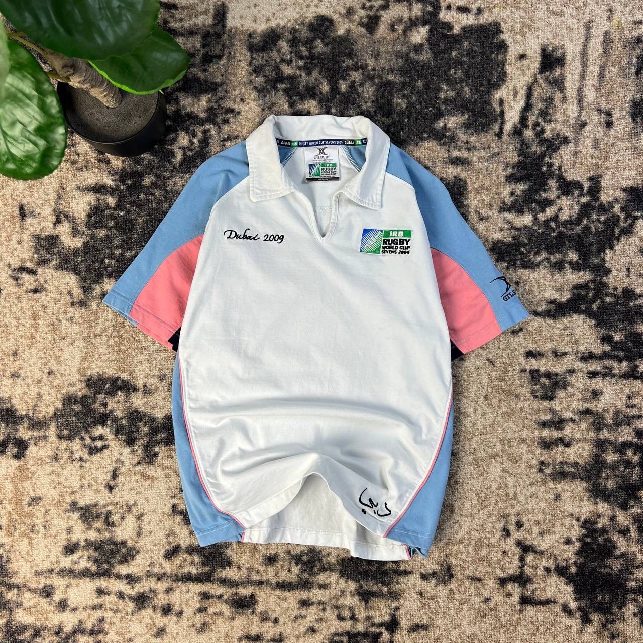 Vintage Dubai Rugby Vintage Y2K Polo T-Shirt Streetwear Style Size M / US 6-8 / IT 42-44 - 1 Thumbnail
