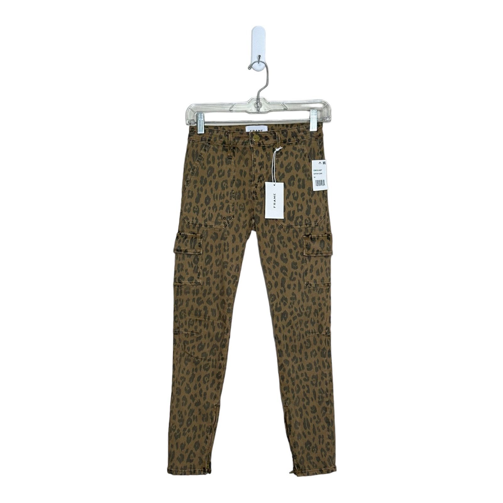 Frame FRAME beige cheetah cargo ankle jeans size 24 - 0 Size 25" / US 0 / IT 36 - 11 Thumbnail