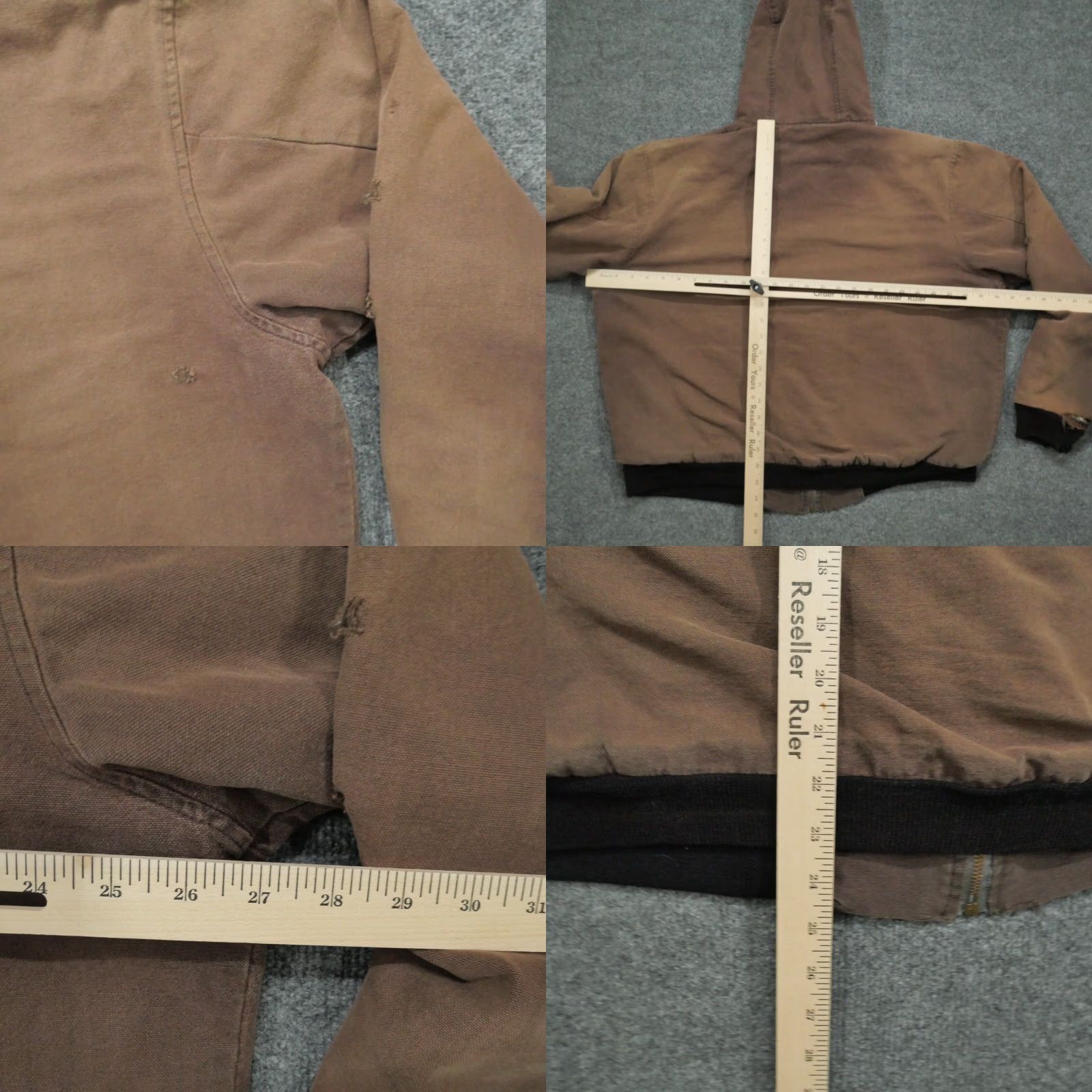Vintage VINTAGE DuckHead Jacket Mens XLT Brown 90s Hooded Lined Cotton Canvas Zip Workwear Grunge 90s Mens XLT Brown Size US XL / EU 56 / 4 - 10 Thumbnail