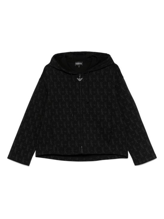 Emporio Armani EMPORIO ARMANI Women Hoodies EW001026 AF10002FC026 Black Size L / US 10 / IT 46 - 1 Thumbnail