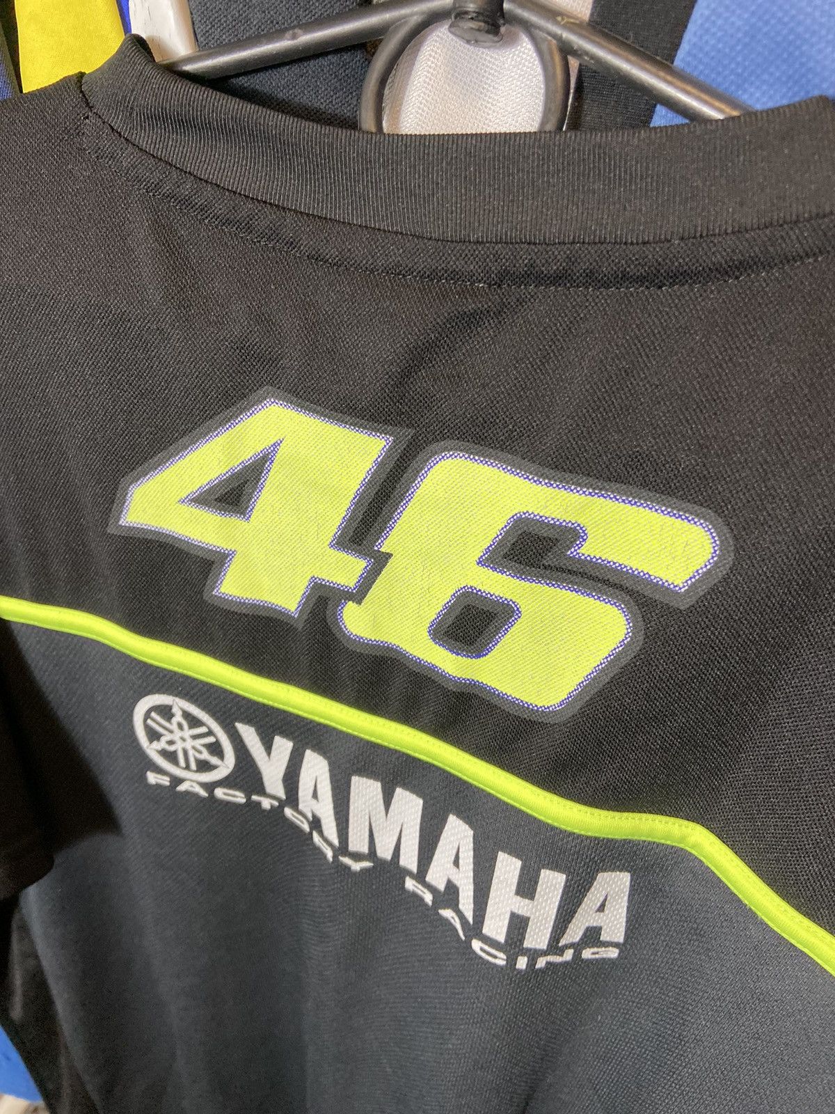 Vintage × Yamaha VINTAGE 00s YAMAHA 46 RACING POLYESTER NASCAR ADULT T-SHIRT Size US M / EU 48-50 / 2 - 4 Thumbnail