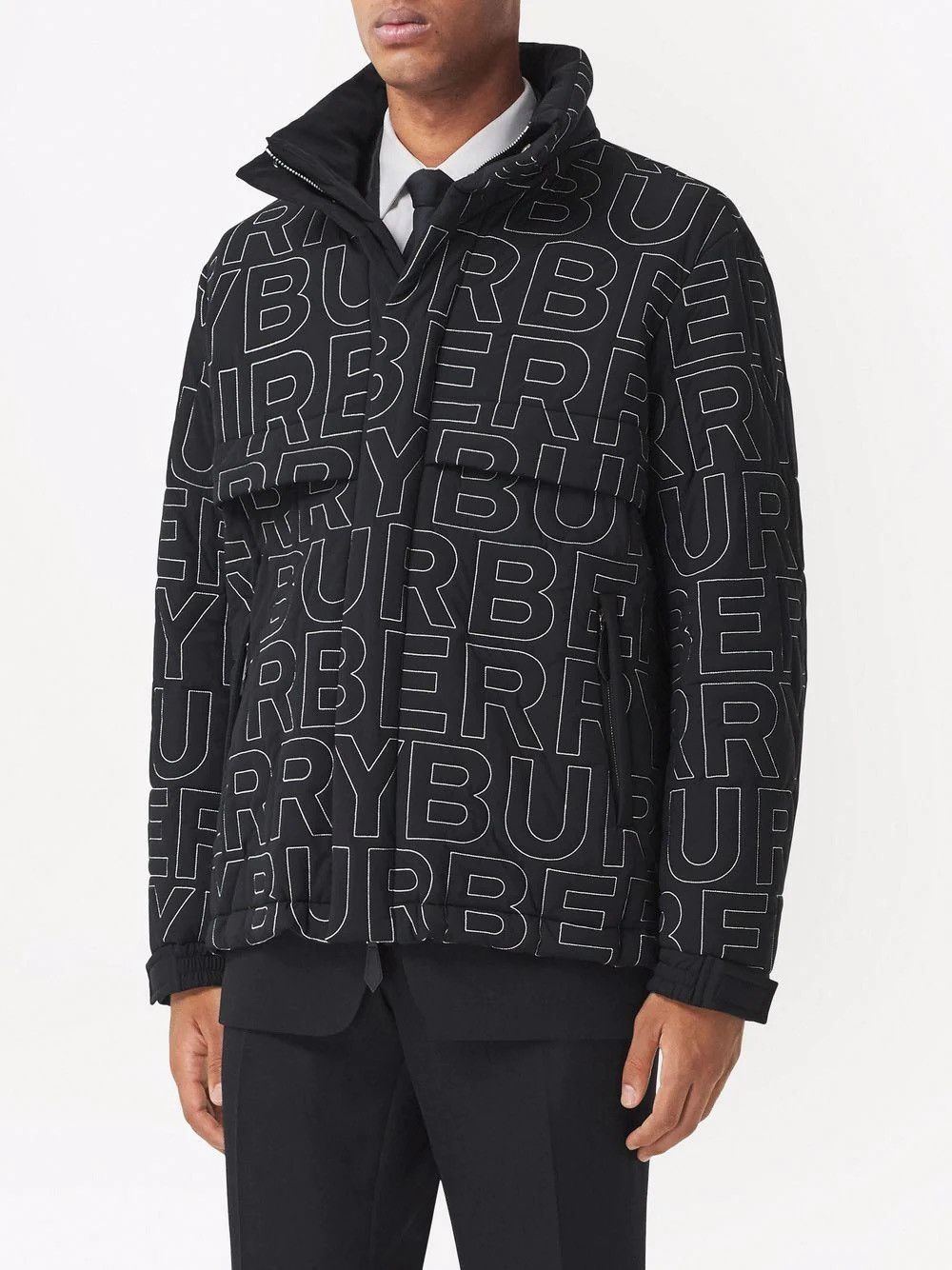 Burberry Burberry Embroidered Logo Packaway Hood Stretch Nylon Jacket Size US M / EU 48-50 / 2 - 5 Thumbnail