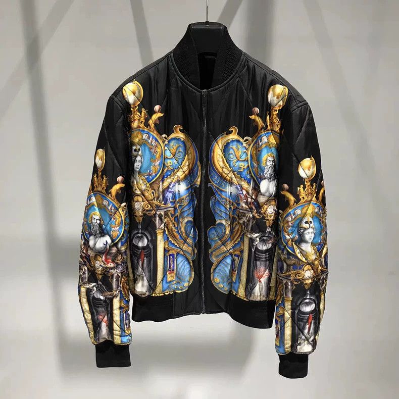 Versace Versace Baroque Neptune Palace mulberry silk cotton coat Size US M / EU 48-50 / 2 - 8 Thumbnail