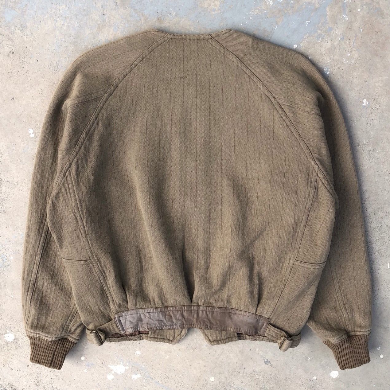 Melrose Vintage Melrose Men’s Mix Leather Stripe Bomber Jacket Size US M / EU 48-50 / 2 - 3 Thumbnail