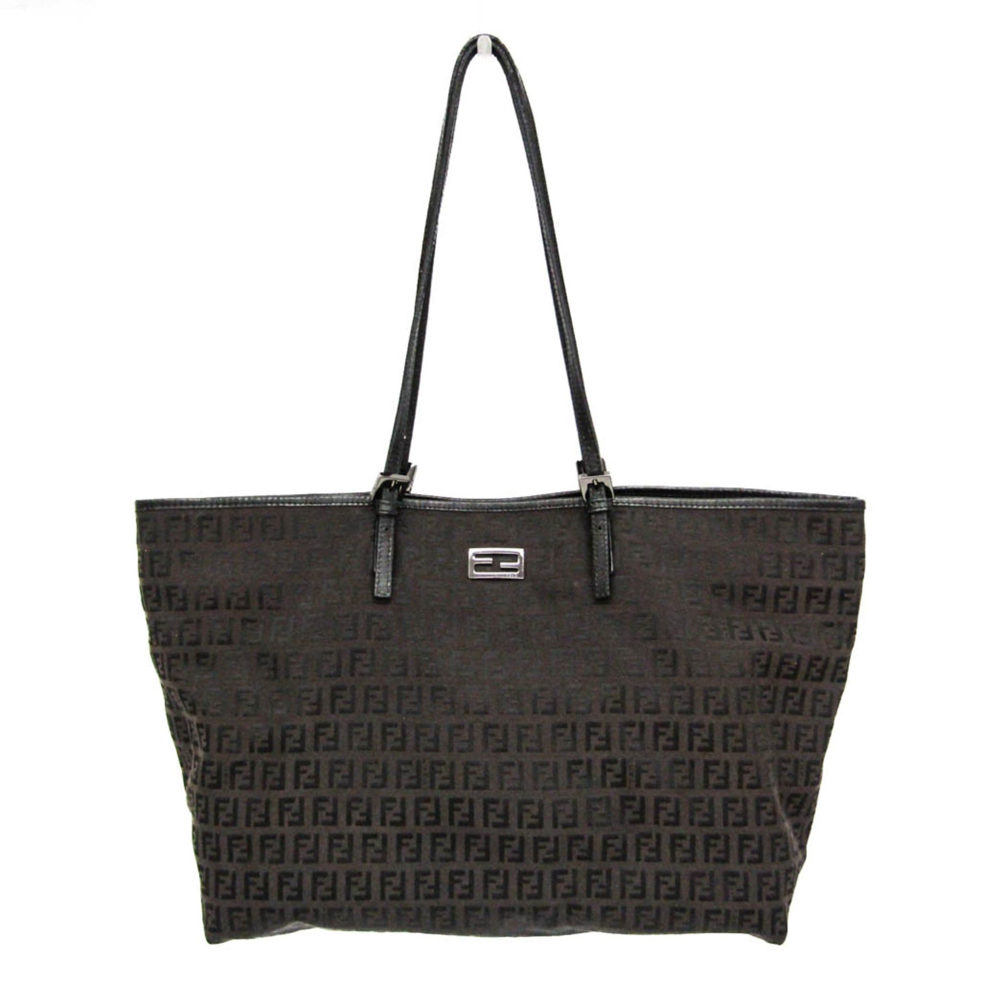 Fendi Fendi Zucchino 8BH127 Women's Zucchino,Leather Tote Bag Dark Brown Size ONE SIZE - 1 Thumbnail