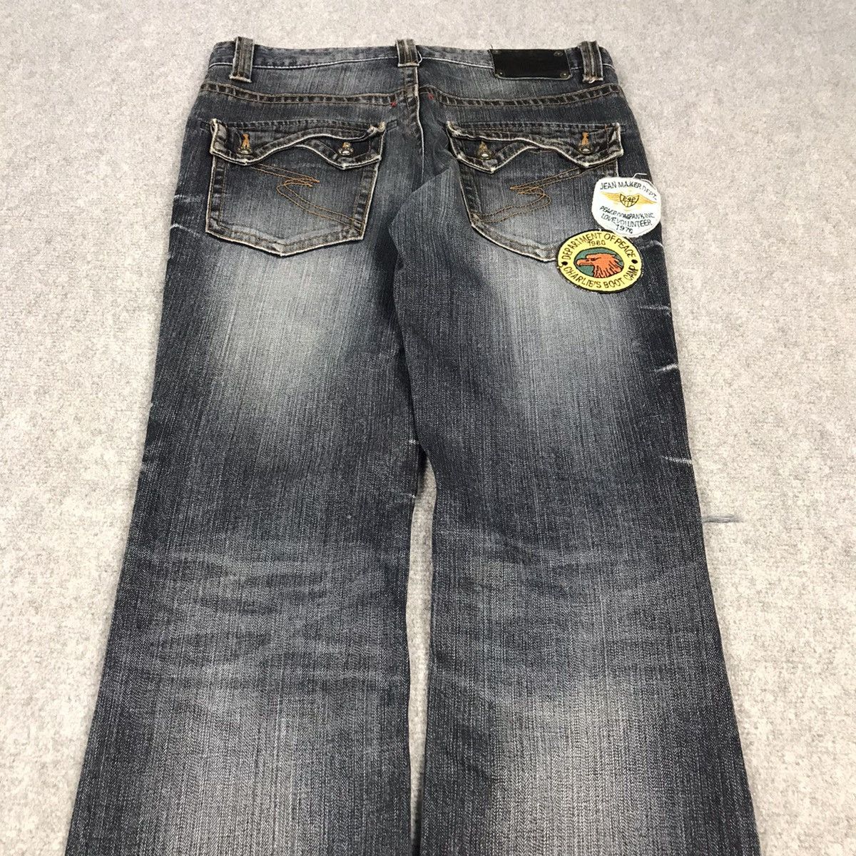 Hysteric Glamour × Japanese Brand FLARE SEMANTICDESIGN DISTRESSED DENIM BOOTCUT PANTS Size US 30 / EU 46 - 13 Thumbnail