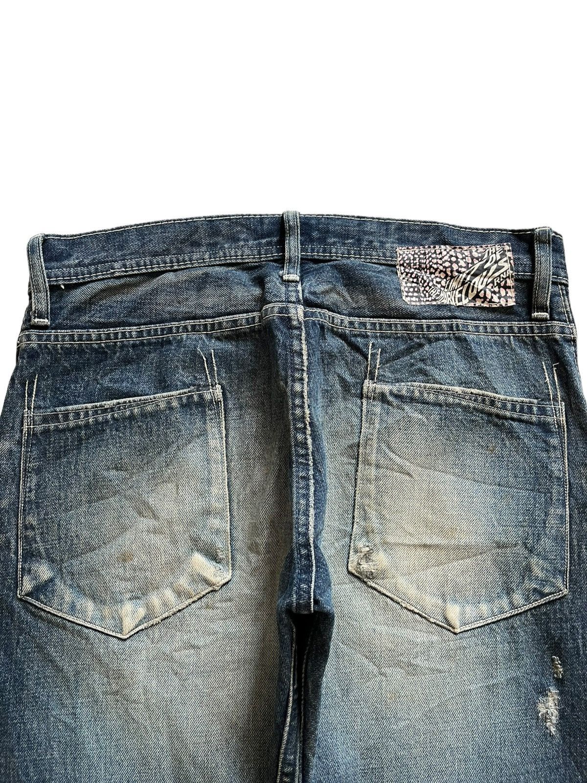Japanese Brand Vintage Japanese Brand Mud Wash Distressed Loose Jeans Size US 31 - 8 Thumbnail