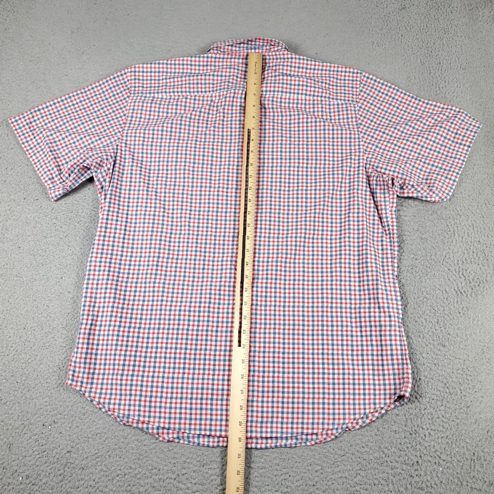 Vintage Columbia Shirt Mens Size Large Blue Red Check Casual Button Up Short Sleeve Size US L / EU 52-54 / 3 - 3 Thumbnail