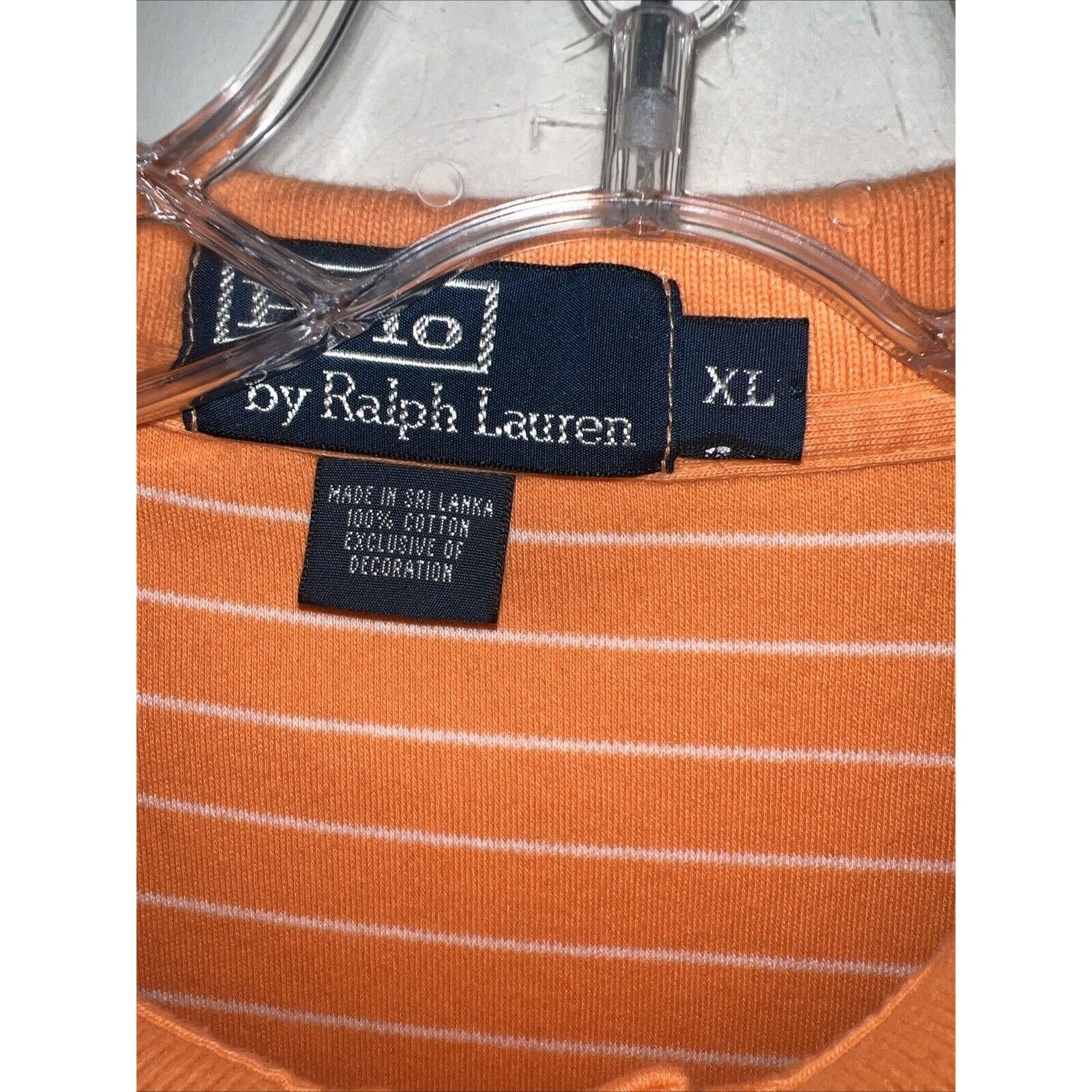 Ralph Lauren Polo Ralph Lauren Men’s Shirt Custom Fit Orange Striped XL Size US XL / EU 56 / 4 - 4 Thumbnail