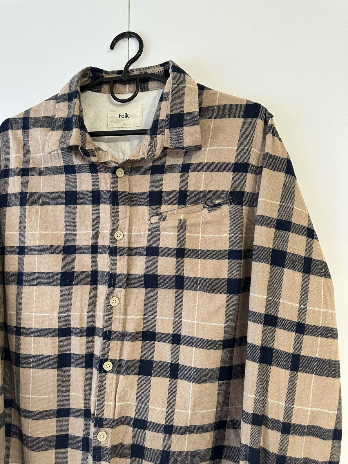 Folk Folk Classic Casual Cotton Plaid Flannel Shirt Button Up Size US M / EU 48-50 / 2 - 3 Thumbnail