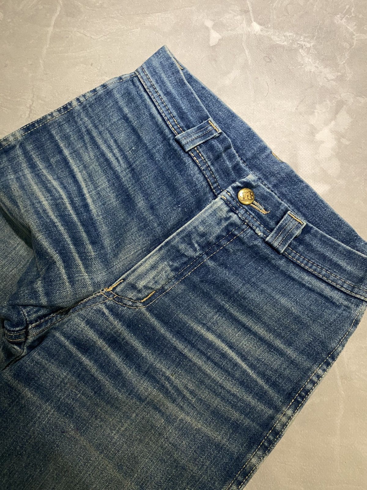 Vintage CRAZY Rare Washed Flared / Japanese Style Y2K / Vintage Size US 27 - 8 Thumbnail