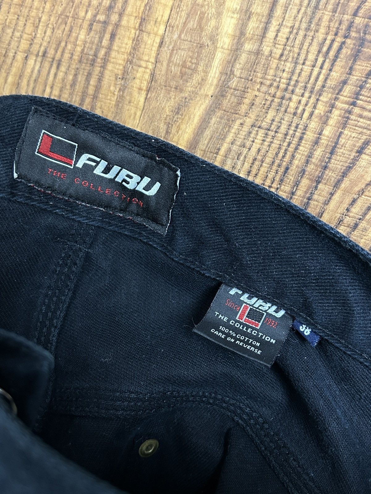 Fubu 90s Vintage Fubu Heavy Denim Carpenter Jeans Size 38 Size US 38 / EU 54 - 13 Thumbnail