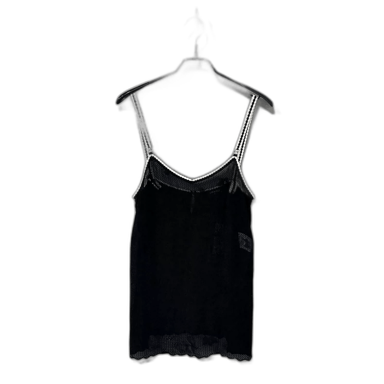 Chanel Chanel Black Knit Camisole Jennie style Size M / US 6-8 / IT 42-44 - 1 Thumbnail