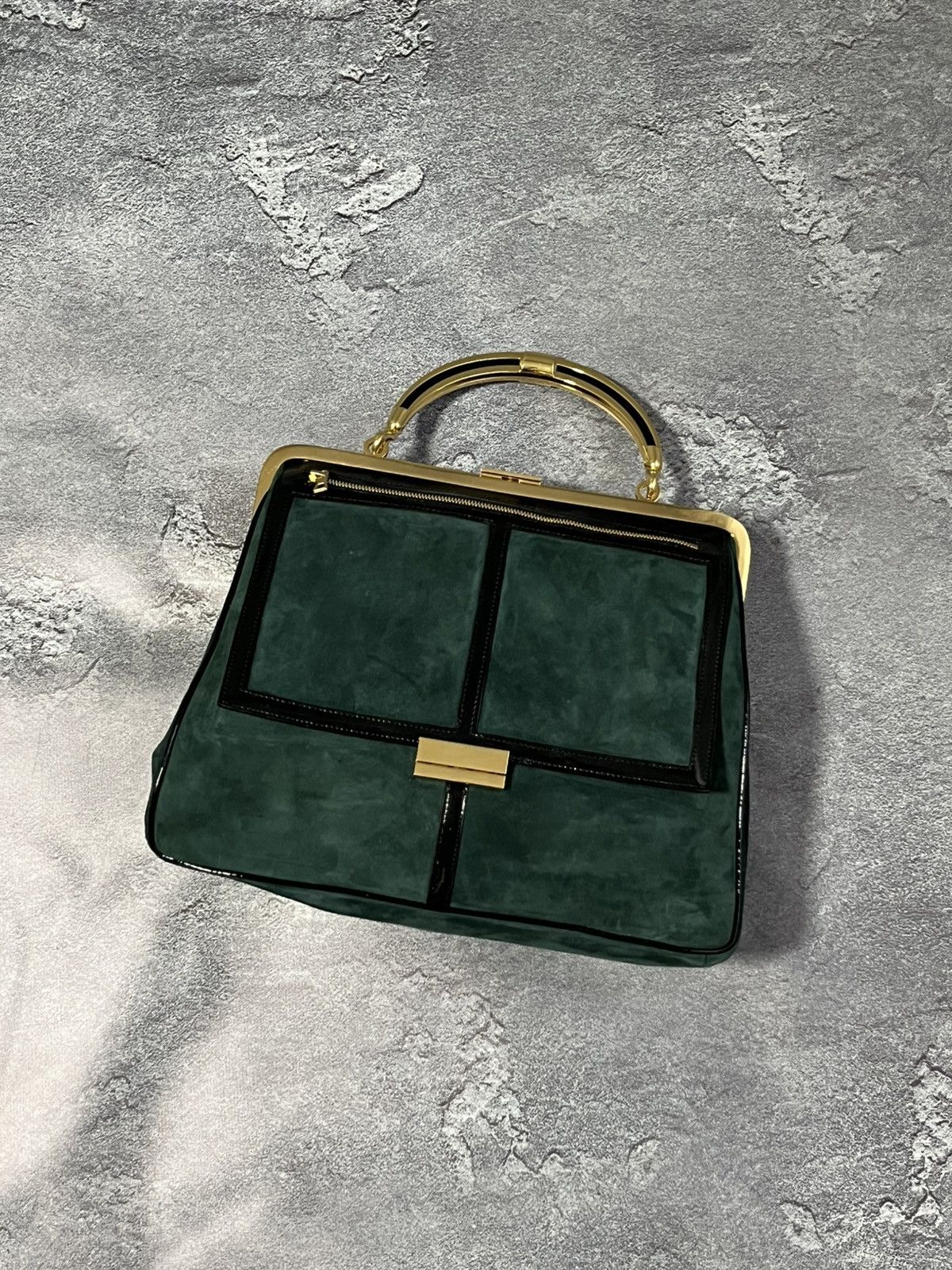 Balmain × H&M Balmain x H&M Green Suede Bag Size ONE SIZE - 1 Thumbnail