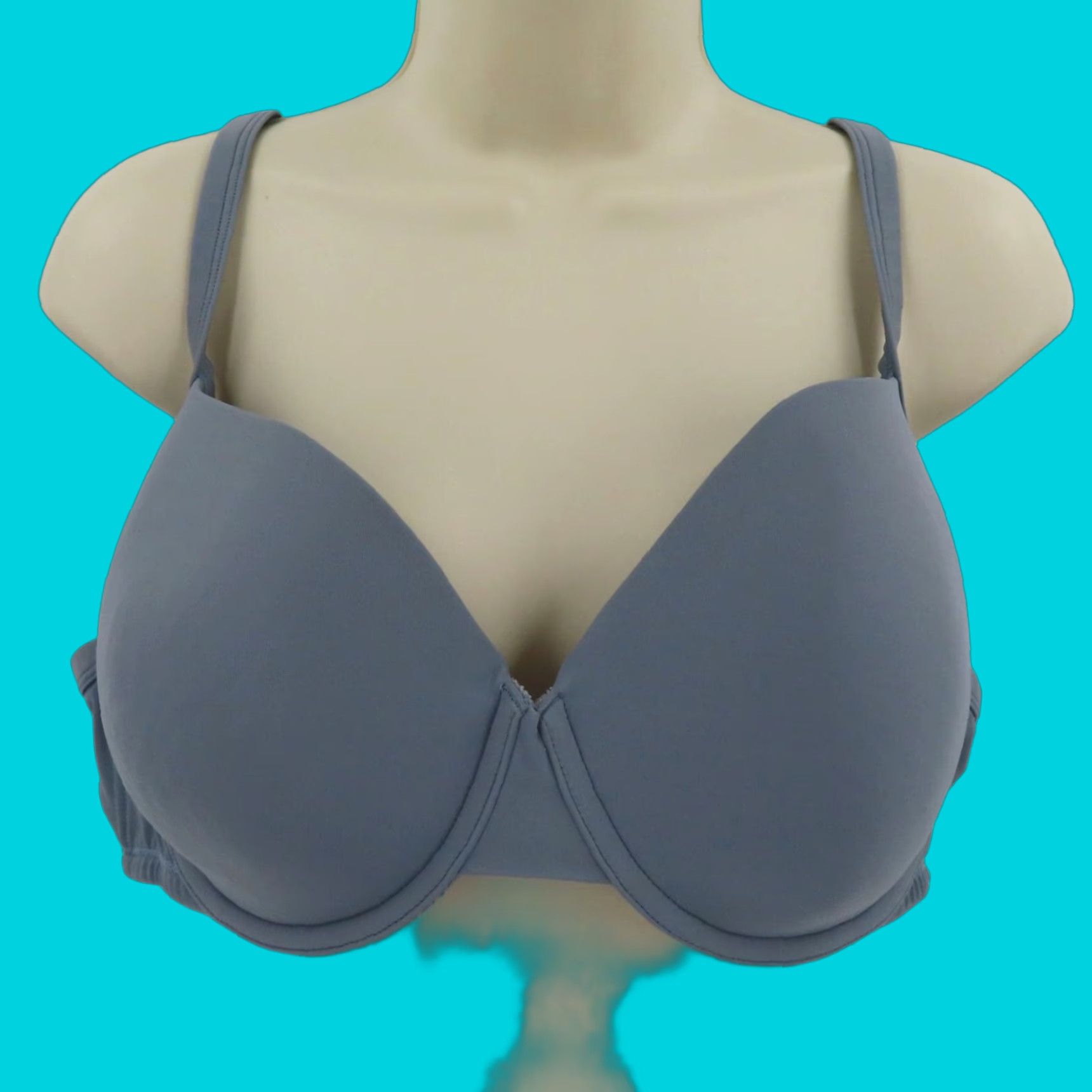 Vintage Cacique Bra Solid Gray Lined Underwire Plus Size 42DD Hook Eye Closure Womens Shirt? Size ONE SIZE - 1 Thumbnail