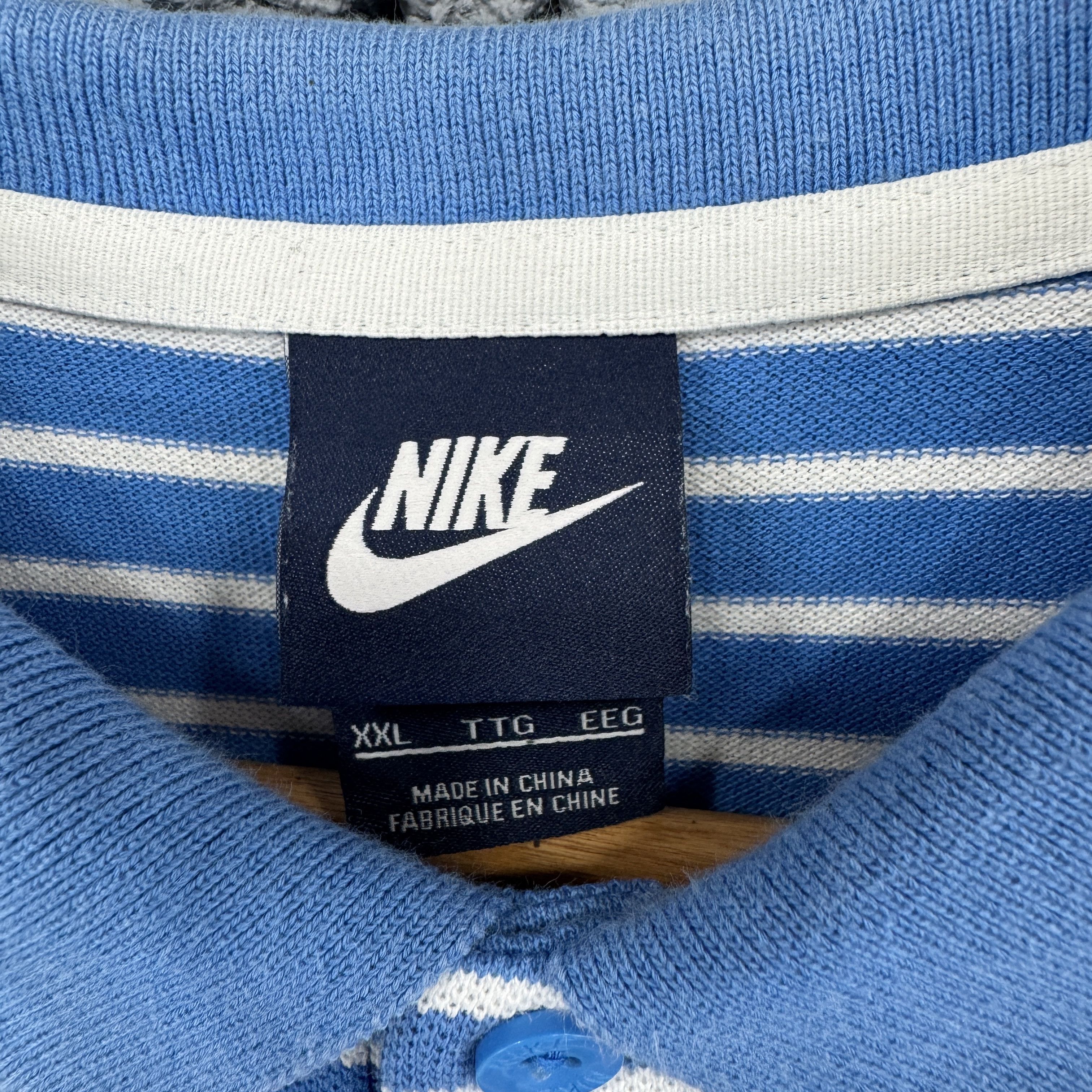 Nike Nike Golf Dri-fit Victory Stripe Polo Blue & White Size US L / EU 52-54 / 3 - 4 Thumbnail