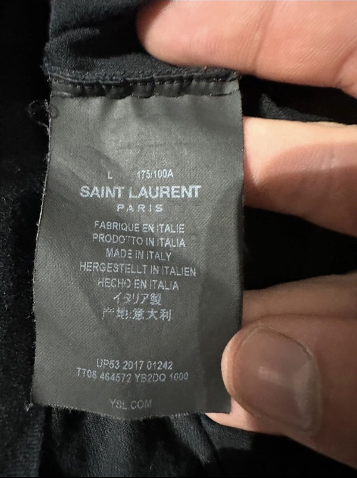Saint Laurent Paris Saint laurent paris center logo tee Size US M / EU 48-50 / 2 - 6 Thumbnail