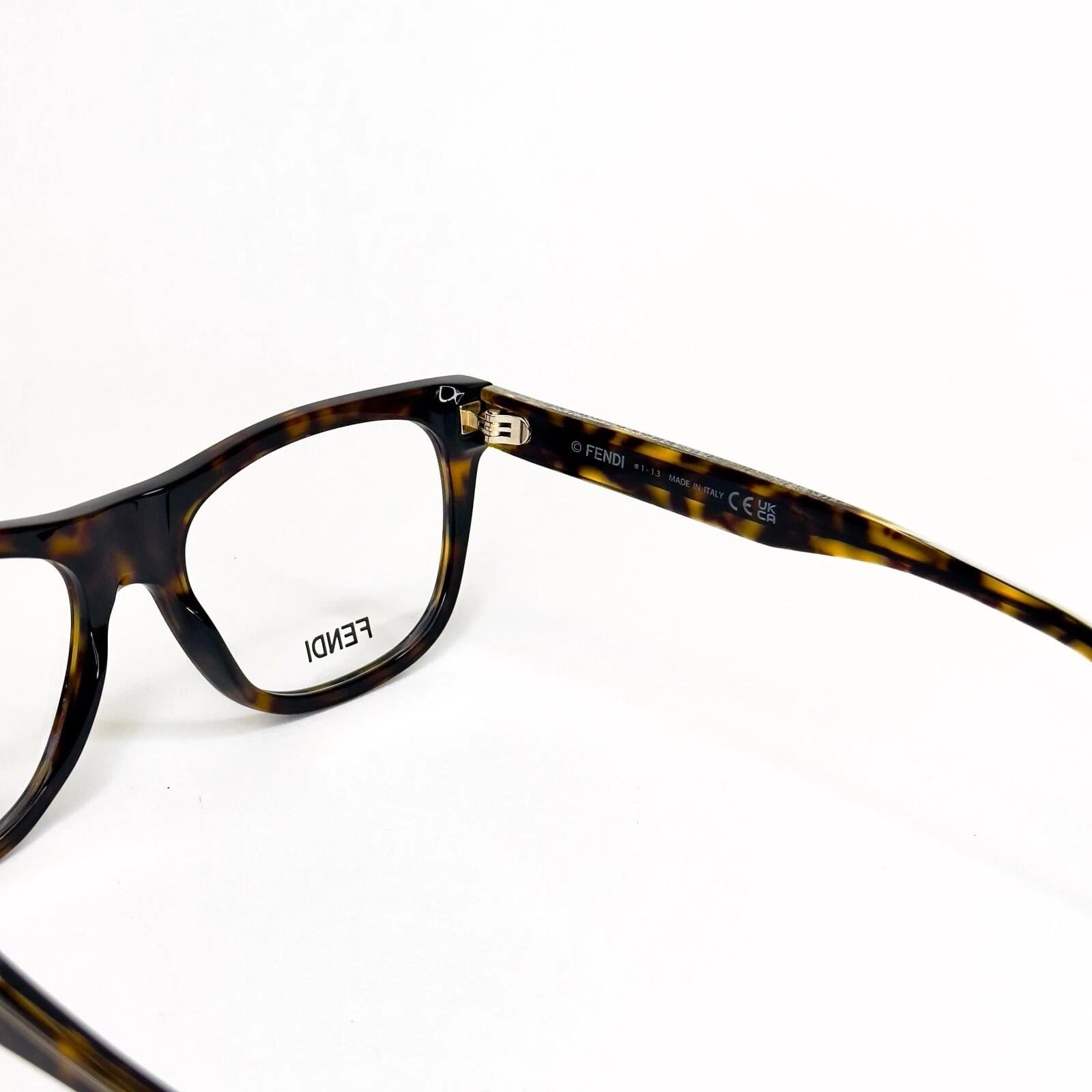 Fendi FENDI 50070 Brown Havana Gold Print Eyeglasses FE50070I 052 Size ONE SIZE - 6 Thumbnail