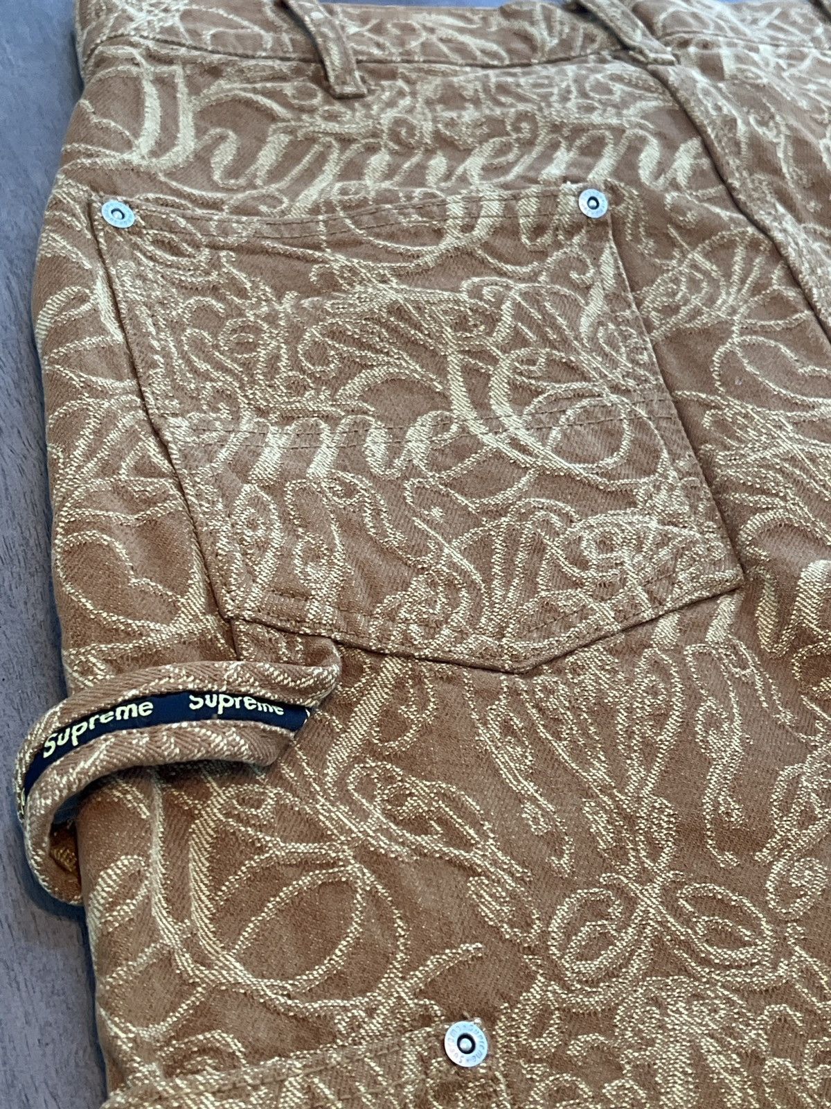 Supreme FW22 Supreme Script Jacquard Double Knee Painter Pant Size US 30 / EU 46 - 3 Thumbnail