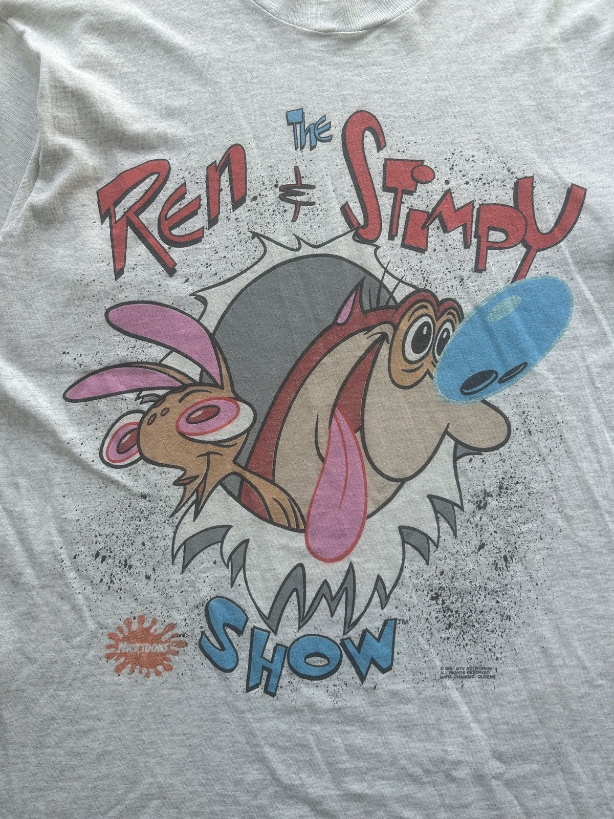 Nickelodeon × Vintage Vintage 1991 Ren and Stimpy Show Graphic Tee Size US L / EU 52-54 / 3 - 2 Thumbnail