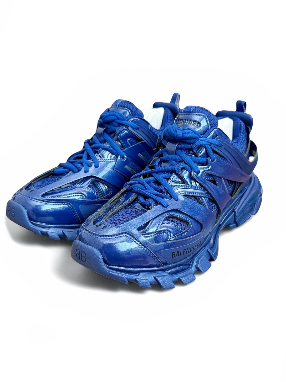 Metallic Blue Track Runner Sneaker