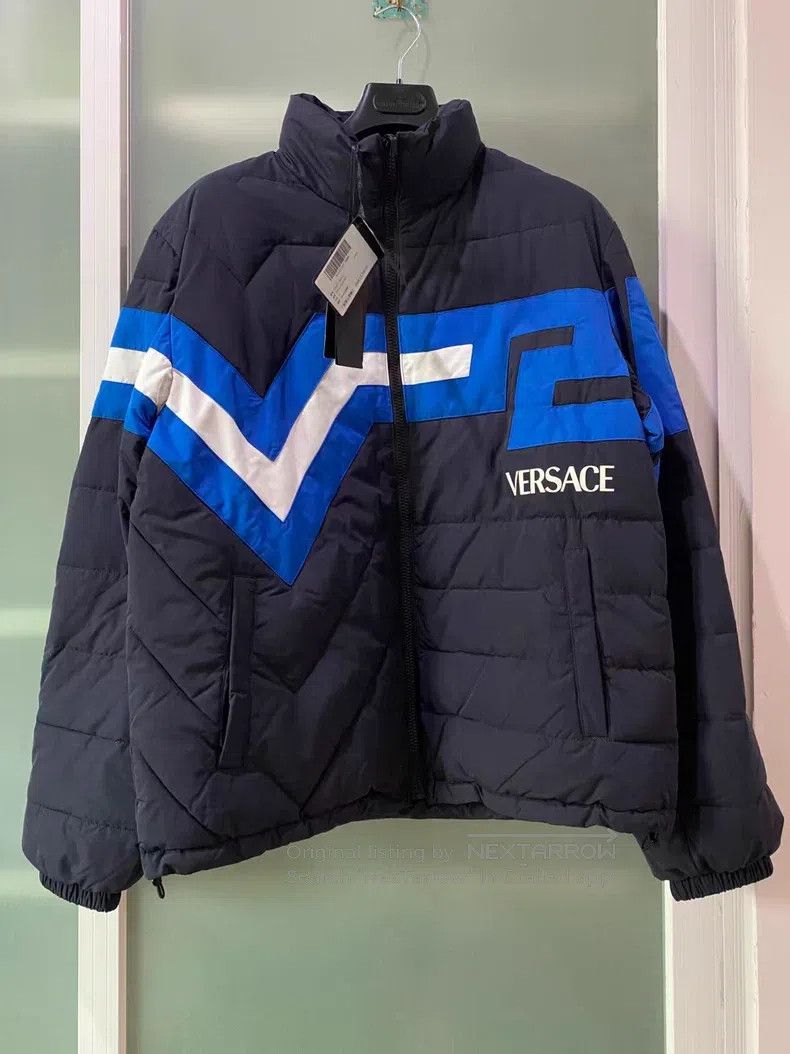 Versace Versace Letter-print zippered cotton jacket Size US M / EU 48-50 / 2 - 1 Thumbnail