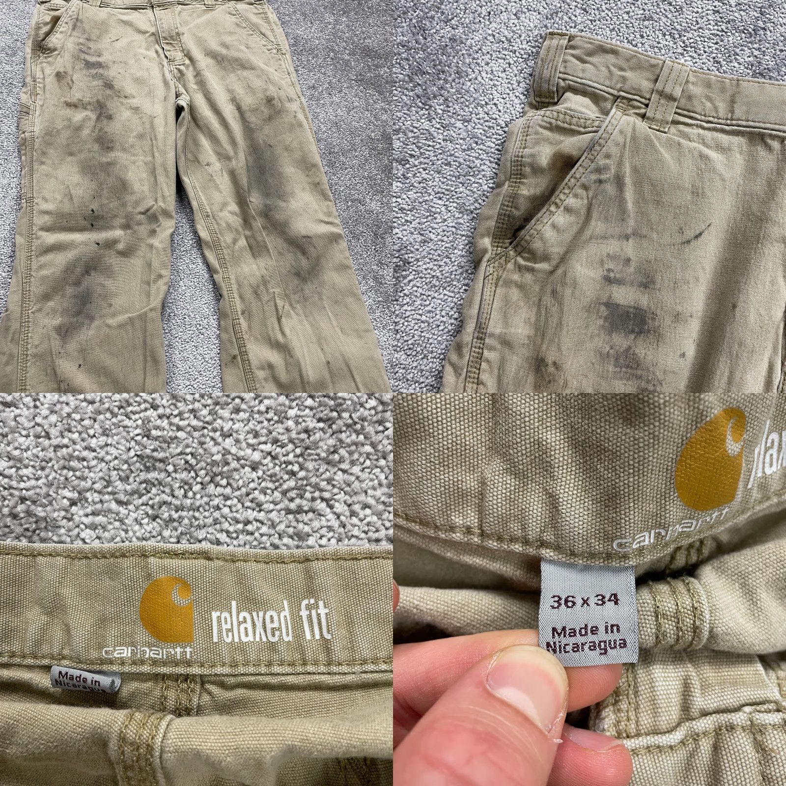 Carhartt Carhartt Relaxed Fit Carpenter Work Pants Mens 36x33 Brown Straight Leg Casual Size US 36 / EU 52 - 8 Thumbnail