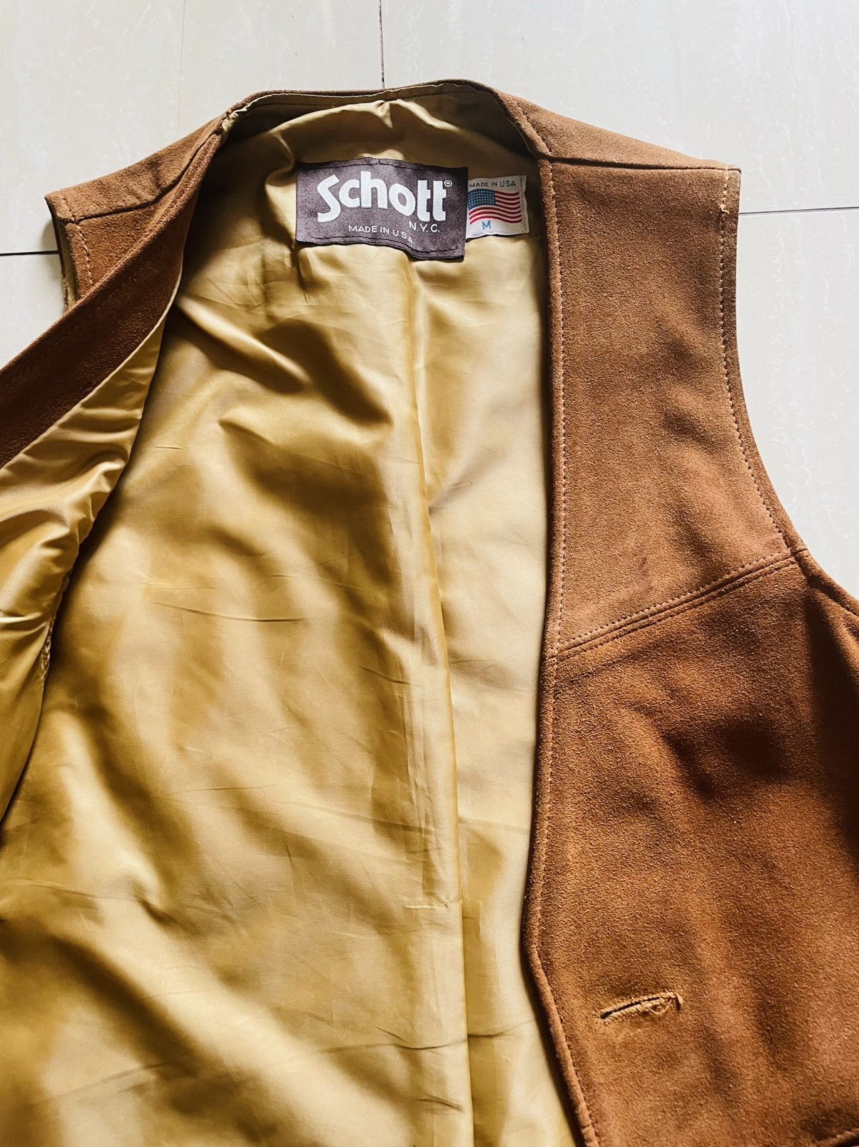 Schott × Vintage Schott vintage leather vest Size US M / EU 48-50 / 2 - 6 Thumbnail