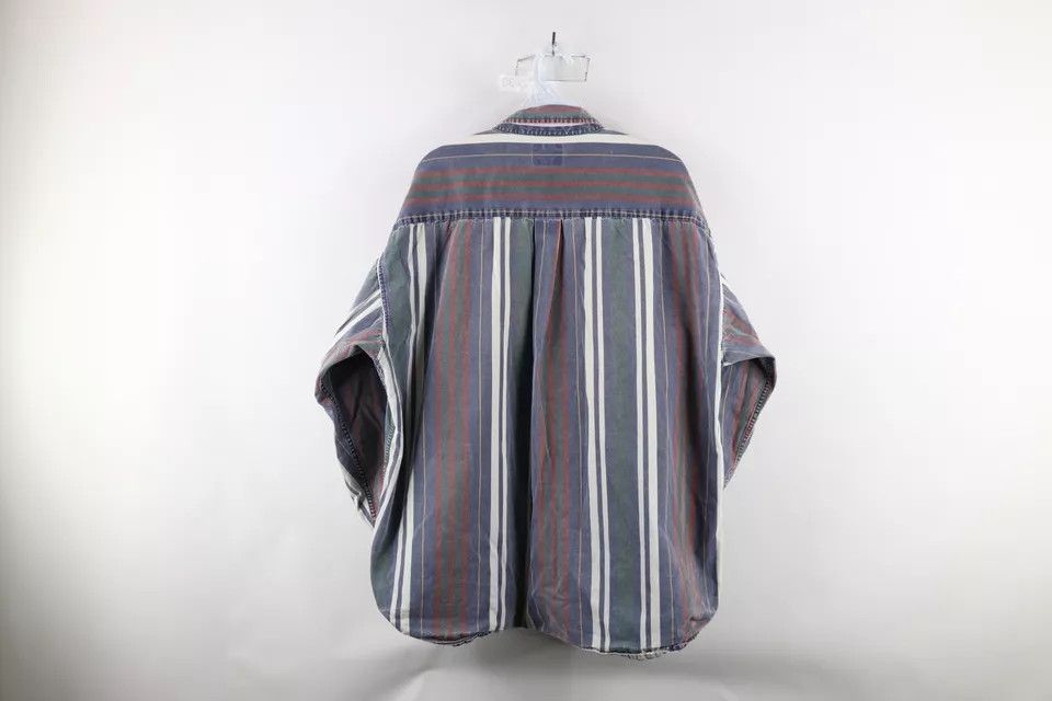 Vintage Vintage 90s Streetwear Striped Collared Button Down Shirt Size US XL / EU 56 / 4 - 12 Thumbnail