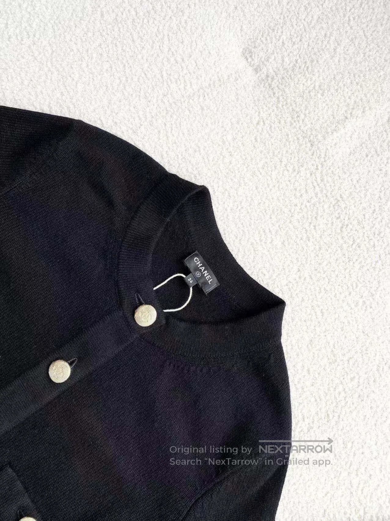 Chanel Chanel Black and white button-down removable knitwear| Size 4XL / US 24-26 - 4 Thumbnail