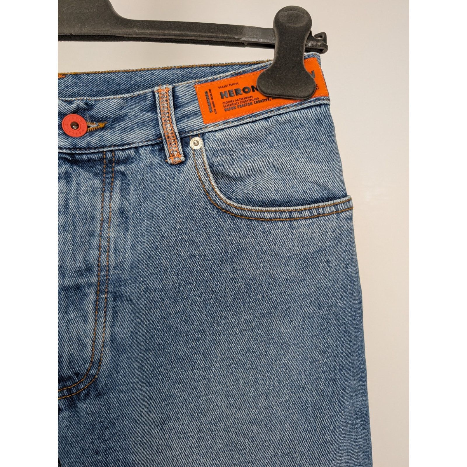 Heron Preston o1rshd1 Global Coll Regular 5 Pocket Vintage Jeans in Blue Size US 30 / EU 46 - 7 Thumbnail