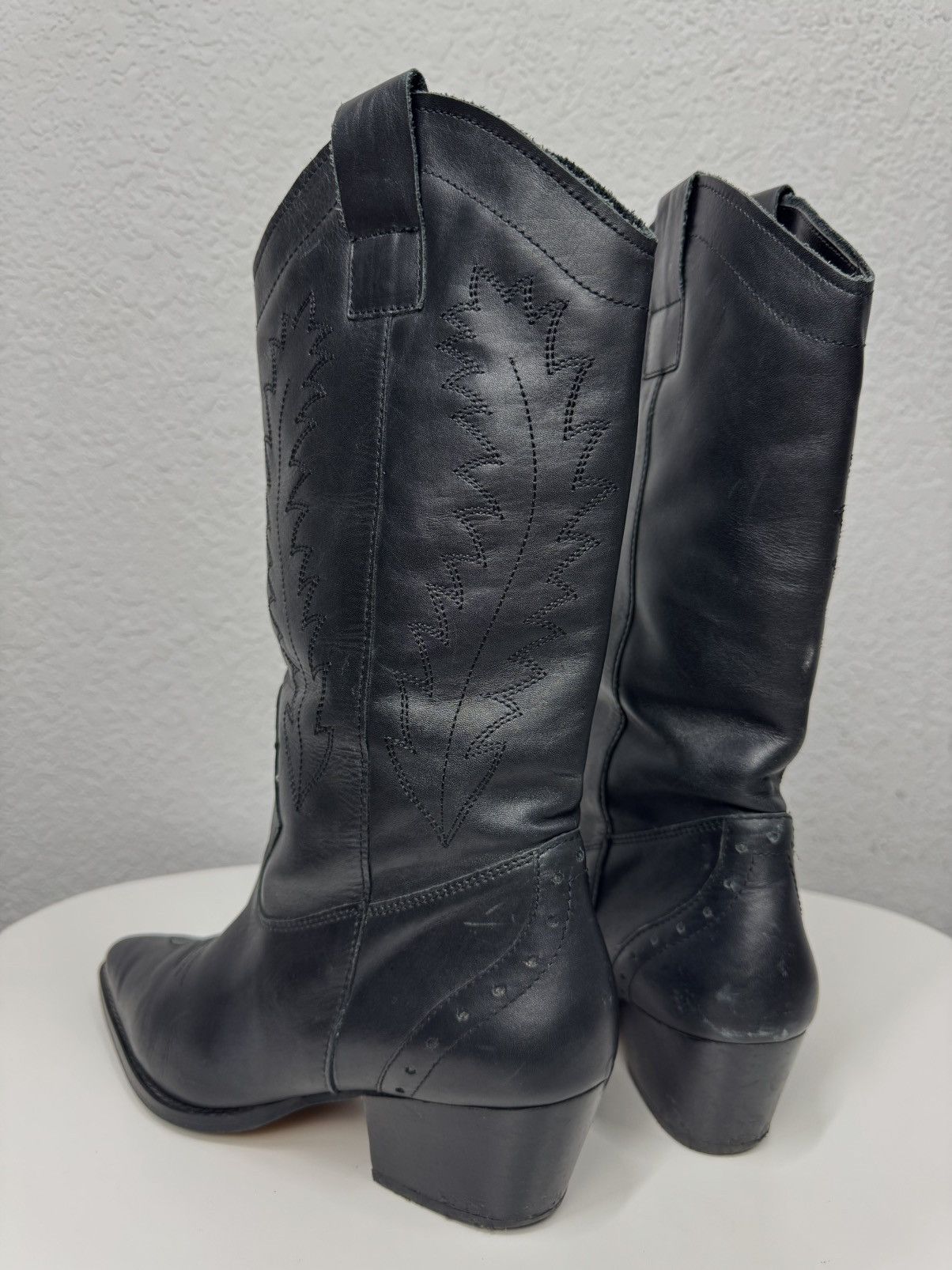 Western Rise Vintage Leather Western Boots Cowboys Boots Y2K Gothic Rare Size US 9 / IT 39 - 7 Thumbnail