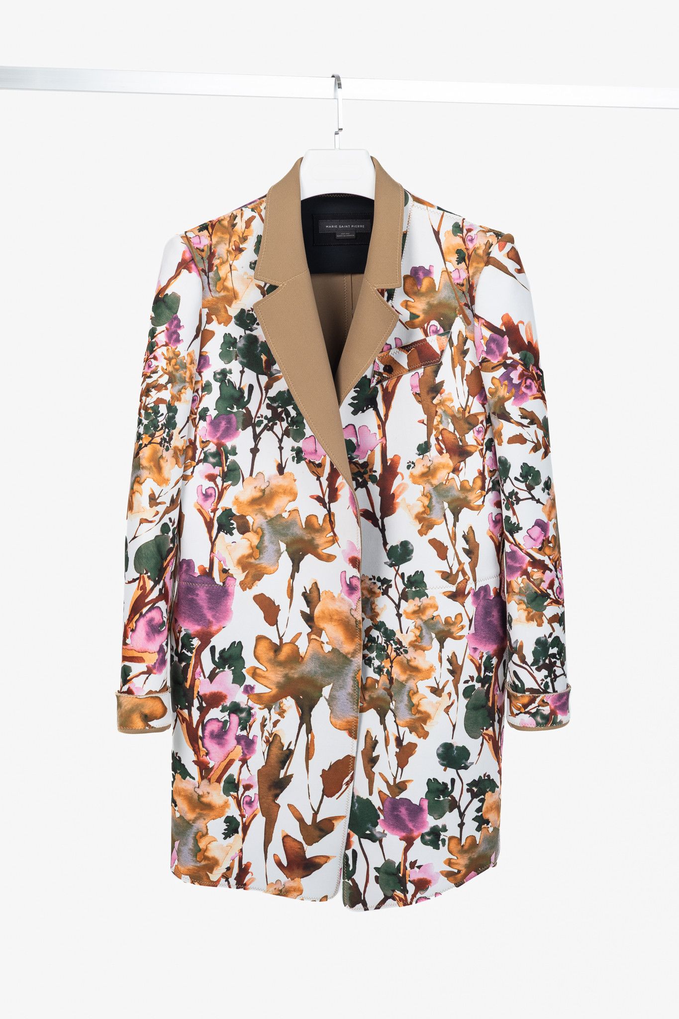 Marie Saint Pierre Redzepi Fall-Print Floral Neoprene Jacket