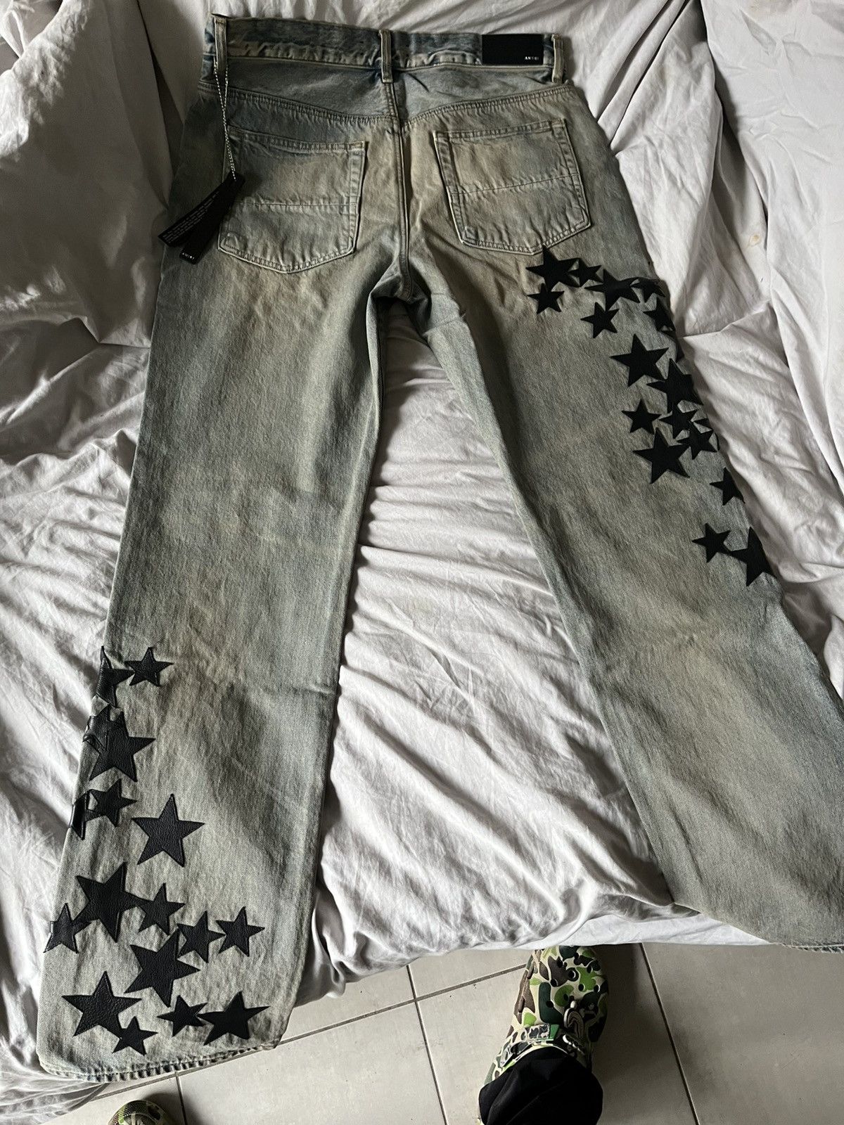Amiri AMIRI Leather Star Straight Jeans Size US 34 / EU 50 - 3 Thumbnail