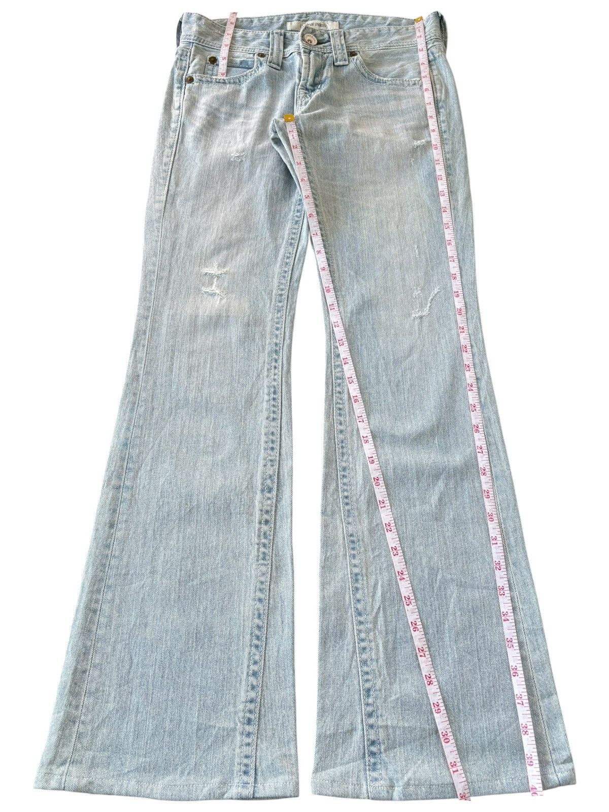 Uniqlo Vintage Japanese Uniqlo Faded Wash Distressed Flare Jeans Size 31" - 8 Thumbnail