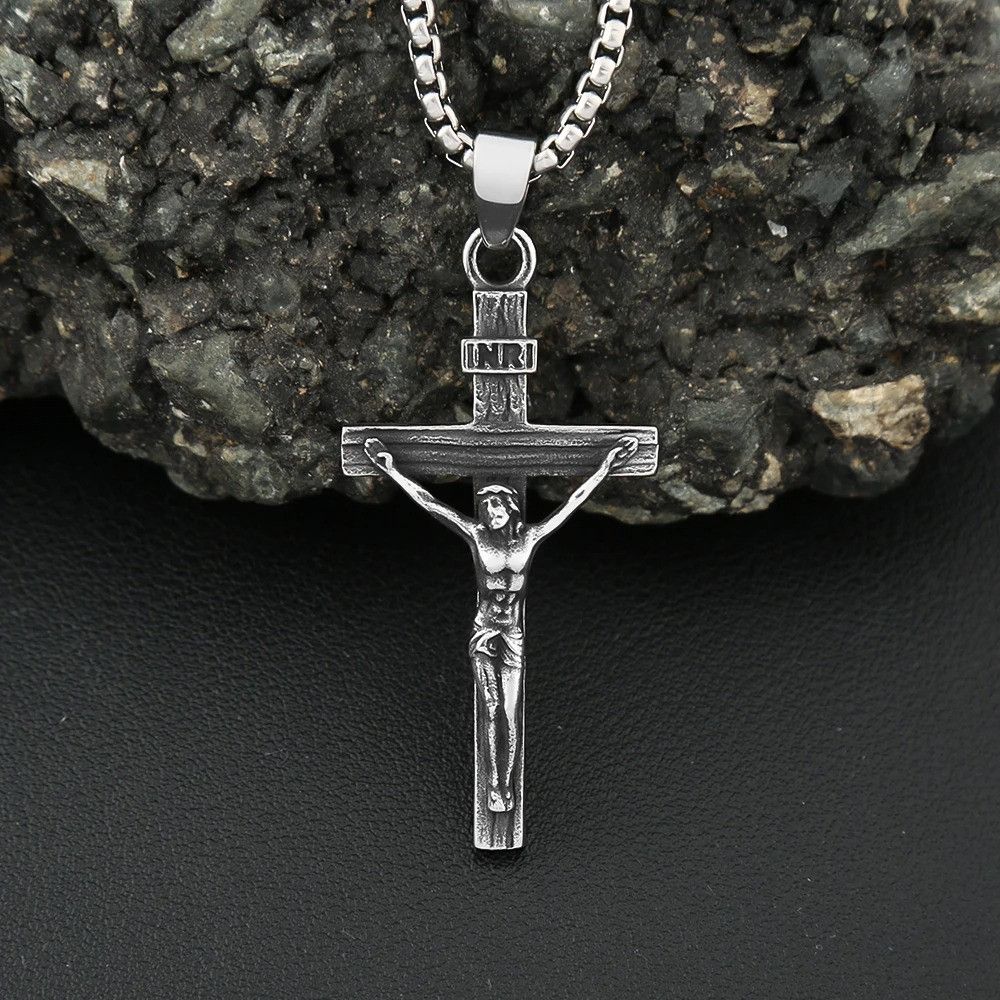 Vintage Jesus Cross Pendant Necklace Size ONE SIZE - 5 Thumbnail