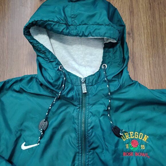 NCAA Vintage Oregon Ducks Rose Bowl 1995 Custom Hooded Jacket Size US XL / EU 56 / 4 - 1 Thumbnail