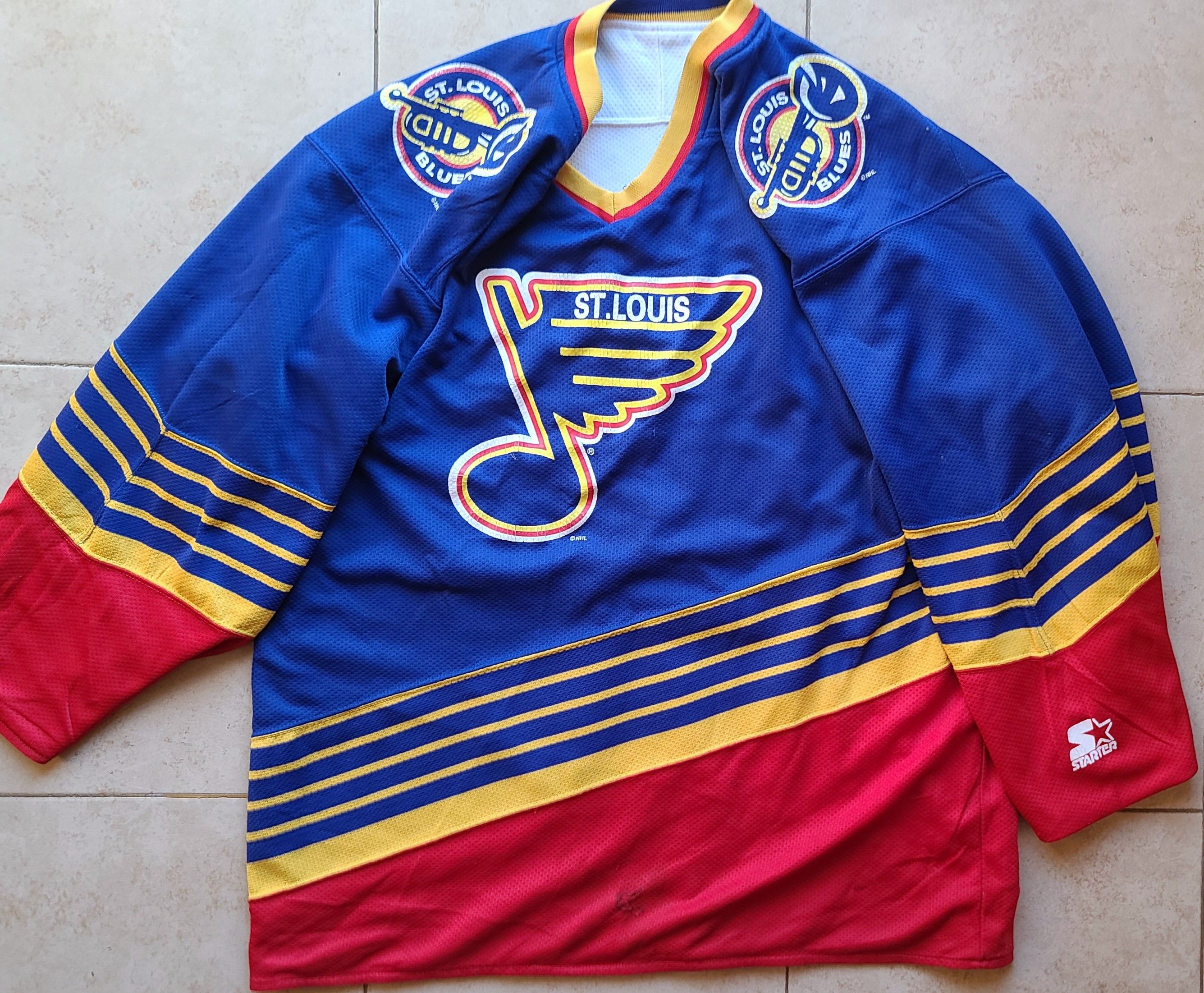 Starter St Louis Blues 90s STARTER jersey REVERSIBLE NHL hockey Size US L / EU 52-54 / 3 - 3 Thumbnail