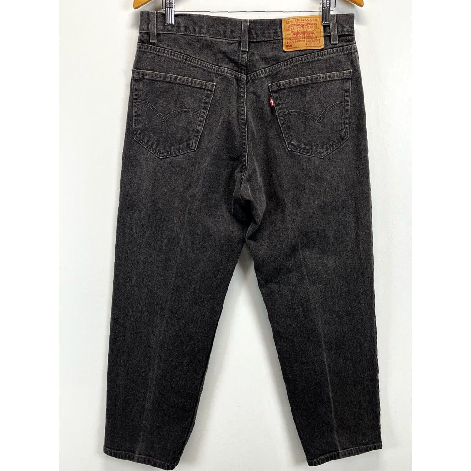 Levi's VINTAGE Levi's 505 Black Jeans 36x30 Relaxed Fit Straight Leg Y2K Mens Size US 36 / EU 52 - 3 Thumbnail