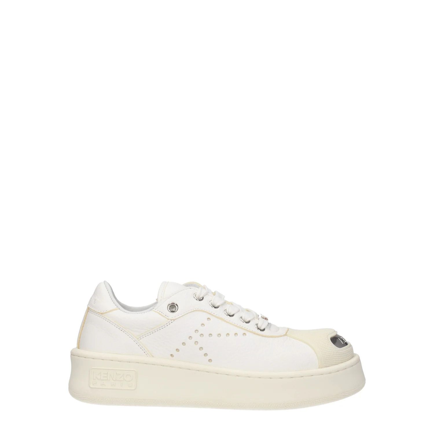 Kenzo ob1o1e1124 Leather Sneakers in White Size US 6 / IT 36 - 1 Thumbnail