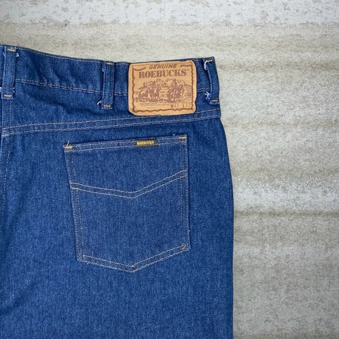 Vintage Vintage 90s Roebucks Jeans 42x32 Relaxed Fit Dark Wash Denim Size US 42 / EU 58 - 3 Thumbnail