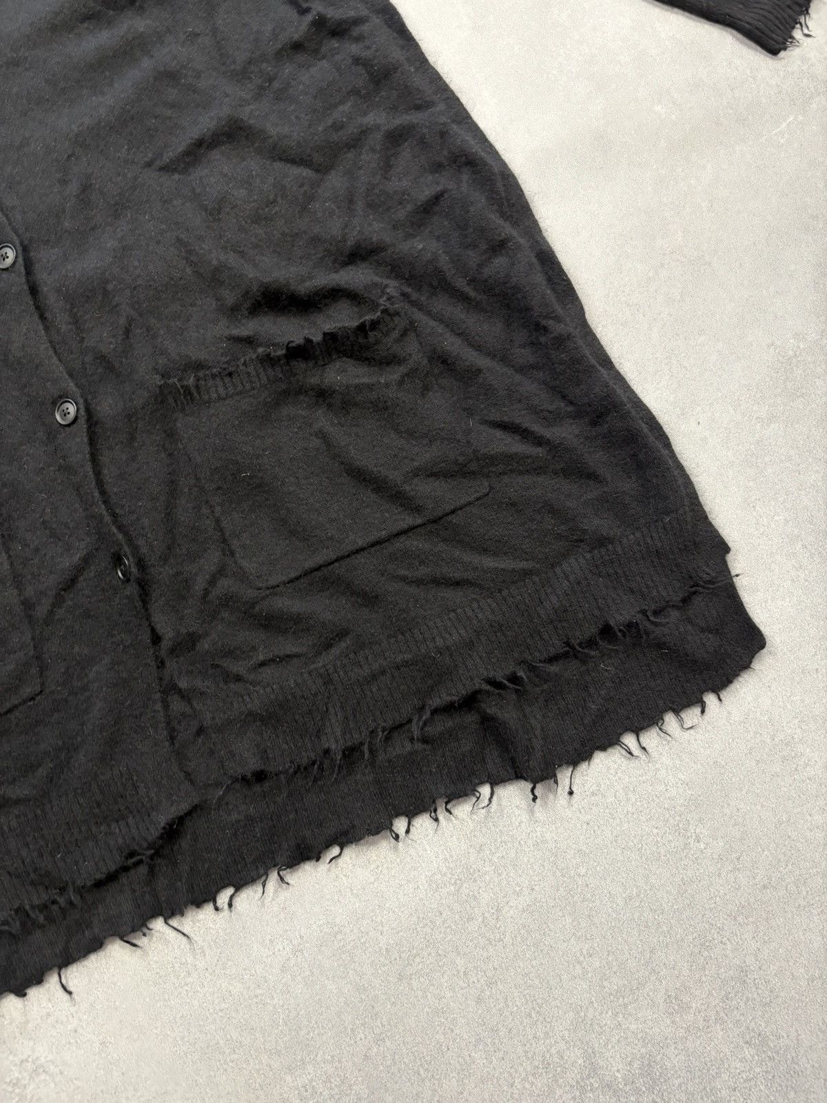 Rundholz Rundholz Dip Black Hooded Wool Blend Distressed Cardigan Size S / US 4 / IT 40 - 4 Thumbnail