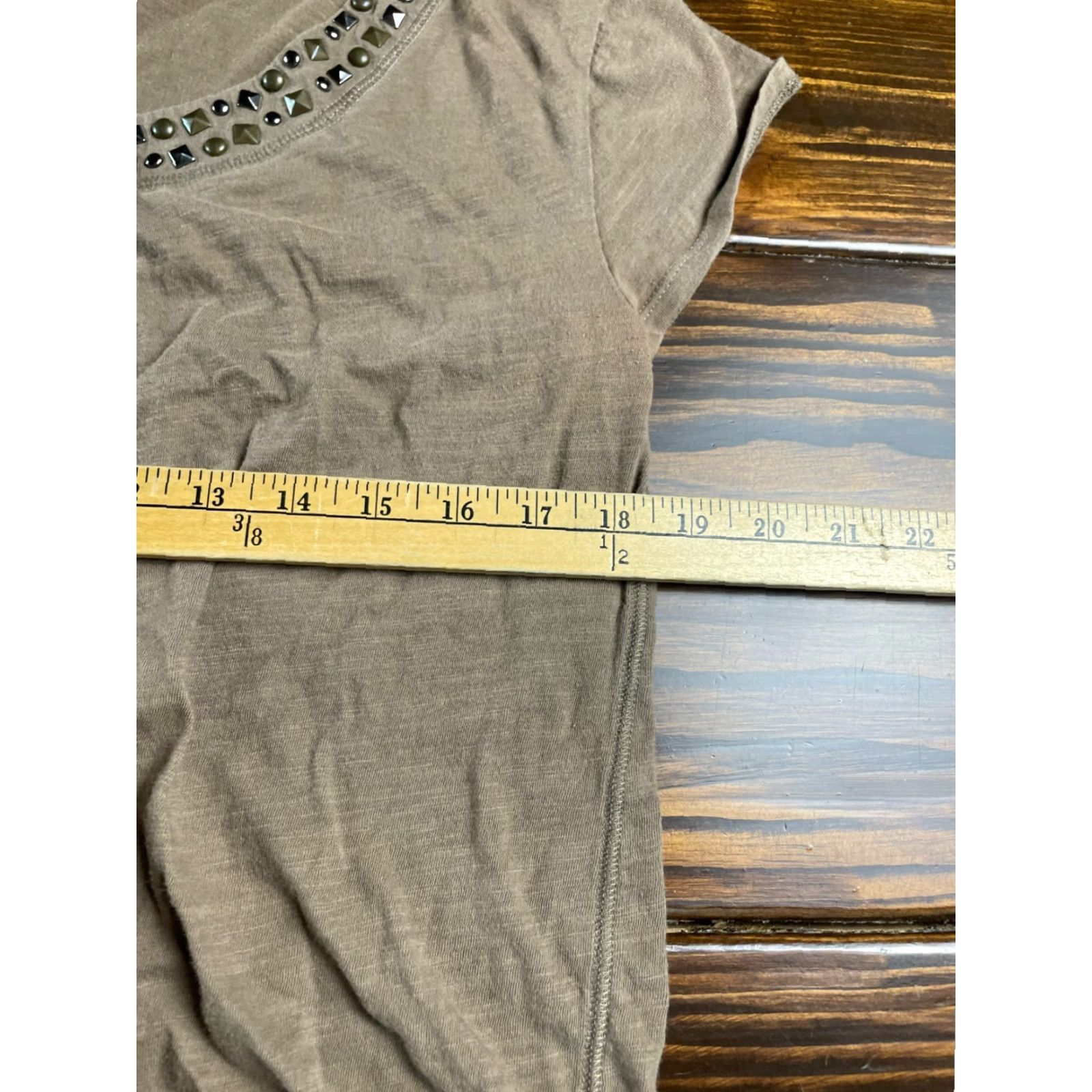 American Eagle Outfitters American Eagle Outfitters Shirt Womens Medium Brown Metal Detail Size M / US 6-8 / IT 42-44 - 5 Thumbnail