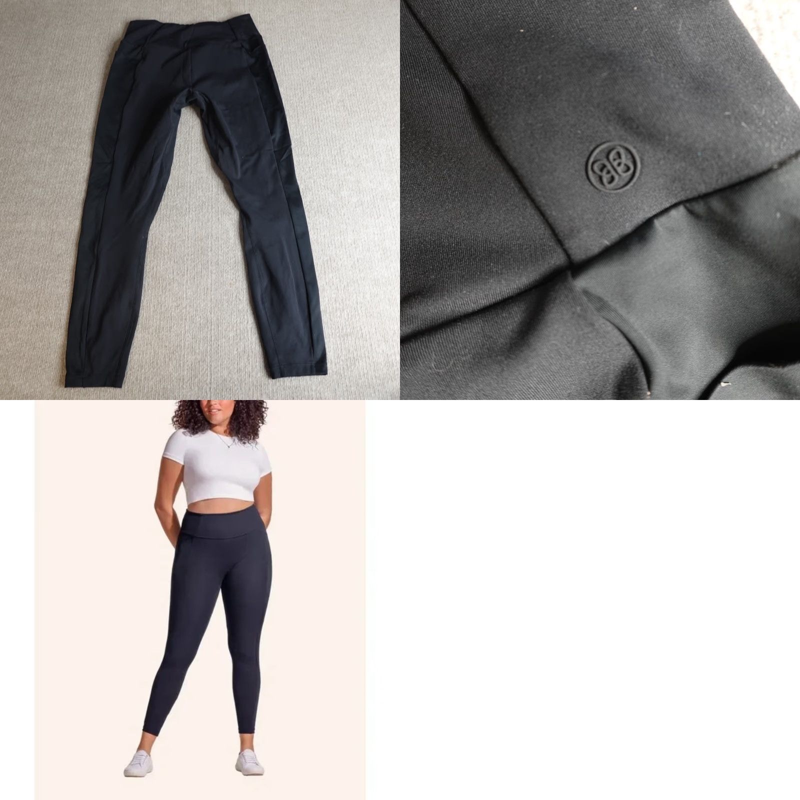 Vintage Honeylove Leggings Womens XL Black Solid 2.0 Activewear Yoga Legging Ankle 90s? Size 40" / US 18 - 8 Thumbnail