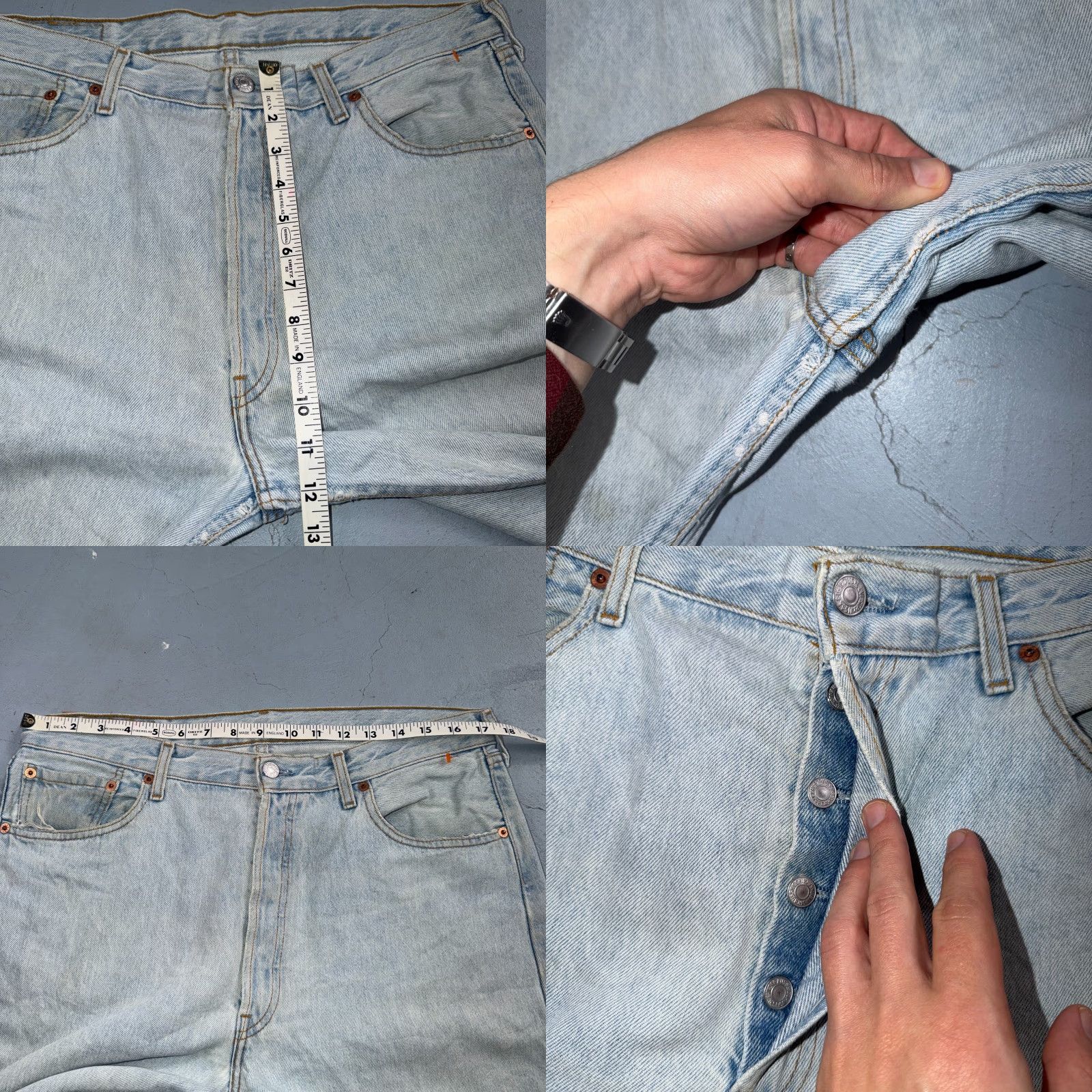 Levi's VINTAGE Levi's 501 Jeans Blue Light Wash 36x36 XX Straight Leg 90s USA Men Carth Size US 36 / EU 52 - 8 Thumbnail