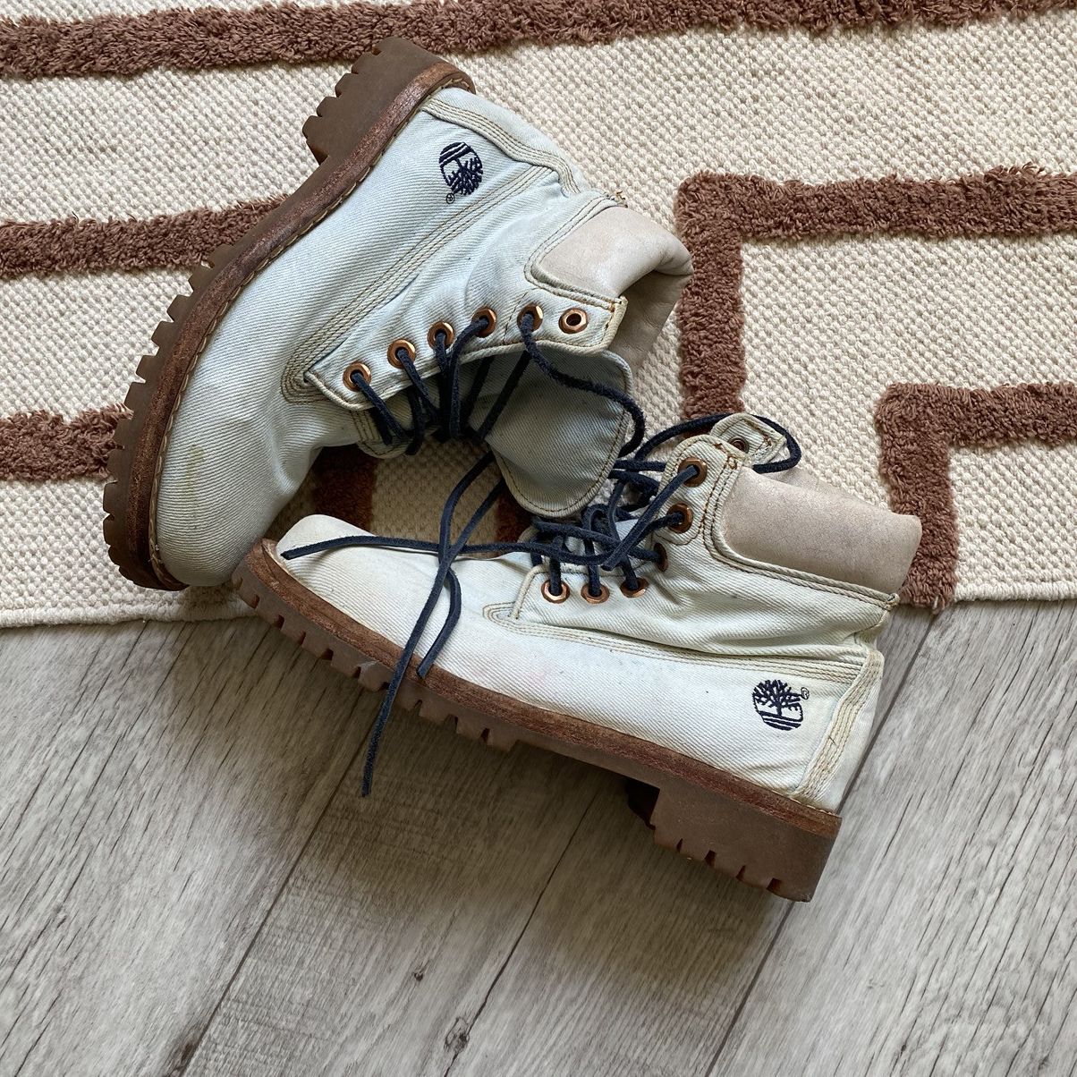 Timberland VINTAGE TIMBERLAND USA JEANS BLUE BOOTS Size US 7 / IT 37 - 1 Thumbnail