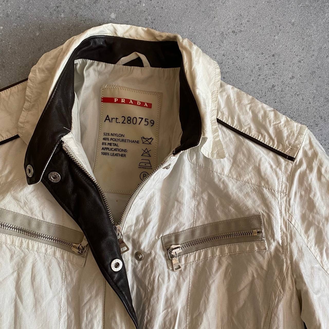 Prada Prada Vintage Nylon Belted Jacket Size S / US 4 / IT 40 - 6 Thumbnail