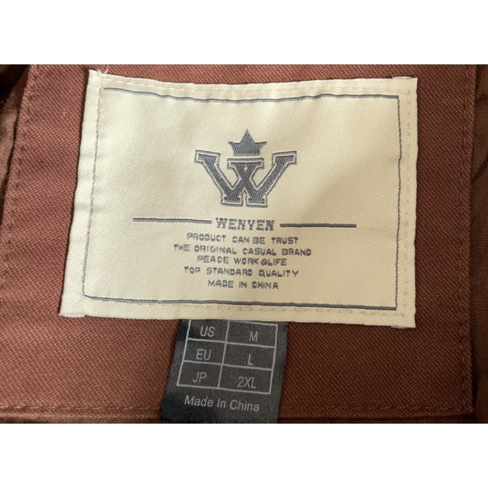 Vintage Wenven Jacket Men's Medium Brown Military Coat Cotton Jacket Short Zip Full Zip Pockets Vintage: No Size US M / EU 48-50 / 2 - 3 Thumbnail